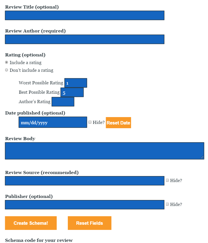 An exceedingly high-quality image of the review markup generator.
