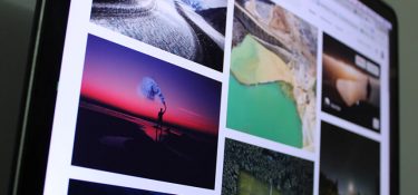 Stock Photos on Webpage