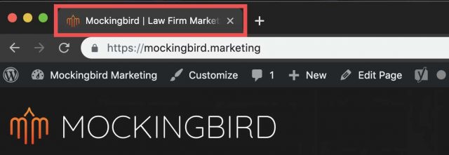 Title tag for Mockingbird website