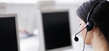 Intake specialist taking call
