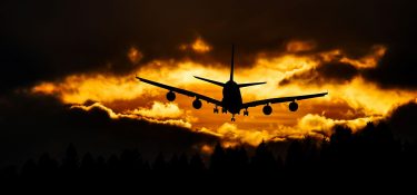 Airplane in the sky