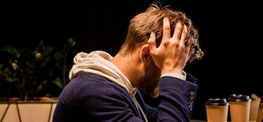 Frustrated man at desk