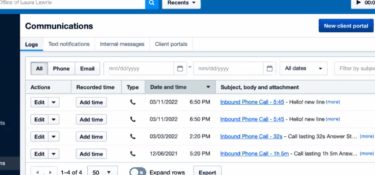 callrail to clio manage integration screenshot