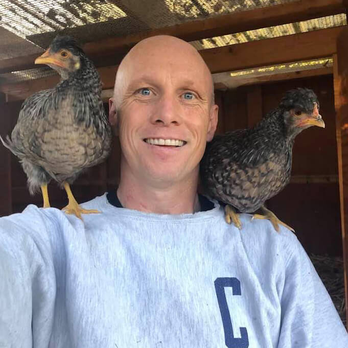 Conrad and chickens